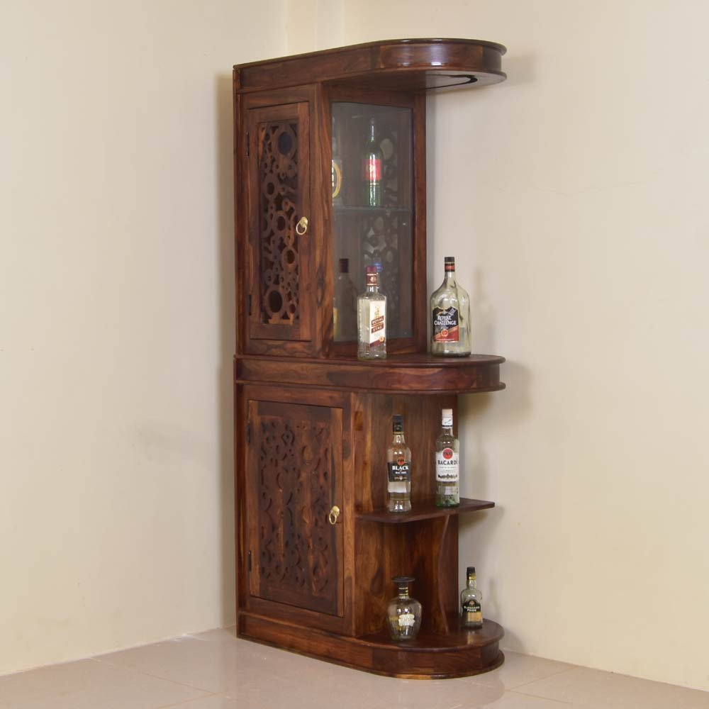 Wooden Bar Cabinet with New Design - Vishwakarma Arts